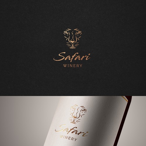 Winery logo with the title 'Winery brand logo design'