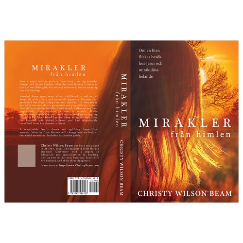 Novel book cover with the title 'Book cover for "Mirakler från himlen" (Miracles from heaven)'
