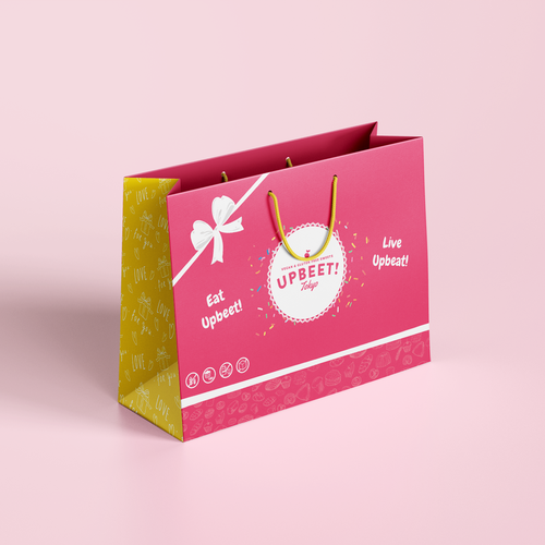 Sweets packaging with the title ' Shop bag for vegan sweets‎'
