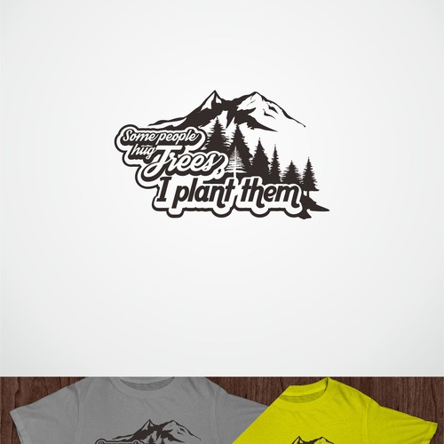 Environment t-shirt with the title 'An illustration for non-profit merchandise'