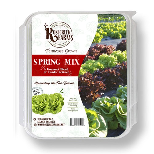 Vegetable label with the title 'Box label design'