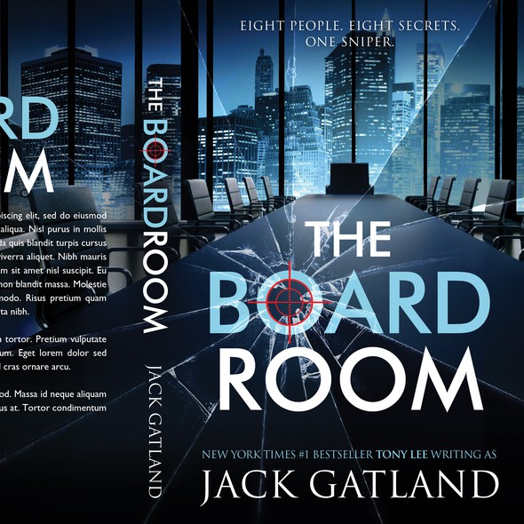 Thriller book cover with the title 'The Boardroom - Legal Thriller'