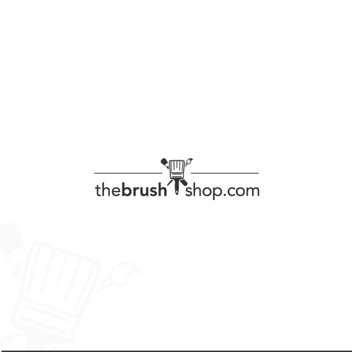 Simplified design with the title 'Simple logo for brushes'