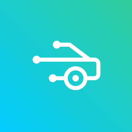 Dealer logo with the title 'car with circuit board'