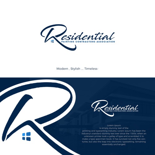 Painter design with the title 'Residential Painting Contractors Association'