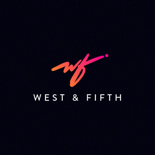 Calligraphy logo with the title 'WF'