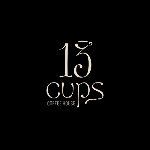 13 logo with the title 'Logo for coffee house'