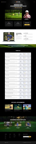 Homepage website with the title 'Training Golf Website'