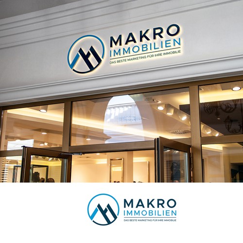 Real estate design with the title 'MAKRO IMMOBILIEN'