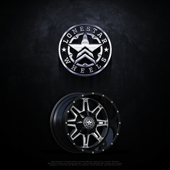Truck logo with the title 'Logo design for Lonestar Wheels'