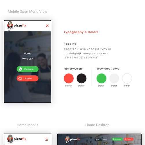Restaurant website with the title 'POS System Website'