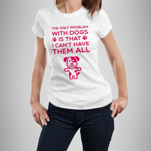Dog t-shirt with the title 'Simple T-Shirt Design'