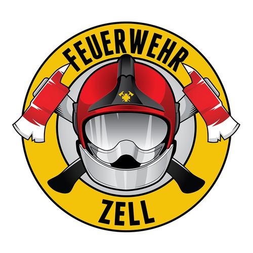 Axe design with the title 'FEUERWEHR ZELL logo'