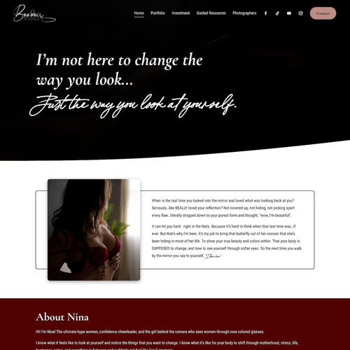 Design with the title 'Boudoir by Nina Rose Design'