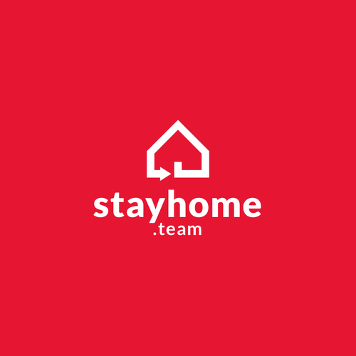 Product design with the title 'Logo concept for stay home.team'