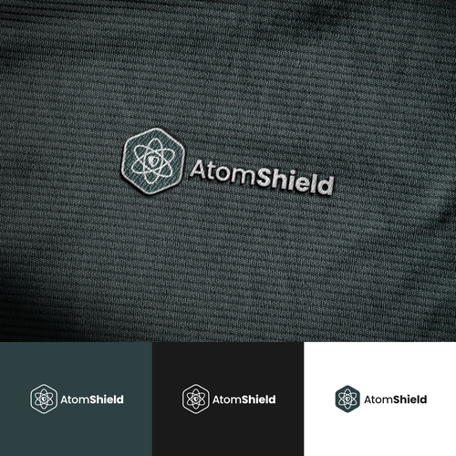 Atom design with the title 'Logo for PPE & Defense Gear'