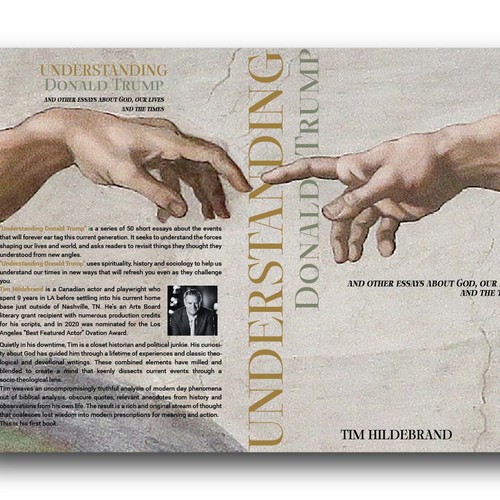 Political book cover with the title 'Book about Trump, God and Life'