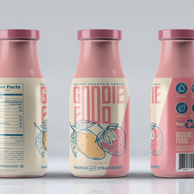 Label design for Fruit Smoothies (1-1 project)