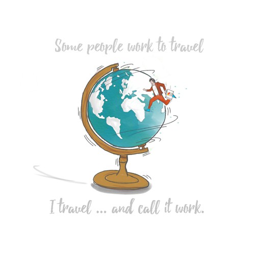 World map design with the title 'Travel agency tshirt'