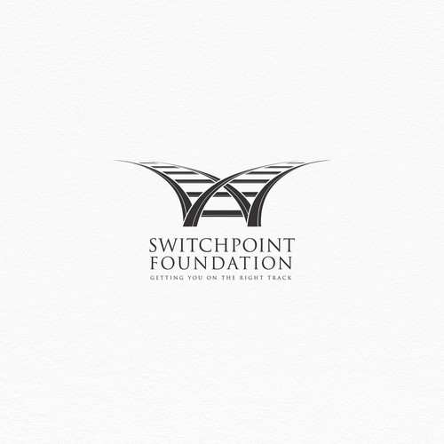 Railway design with the title 'Clean and elegant design concept for "Switchpoint Foundation."'