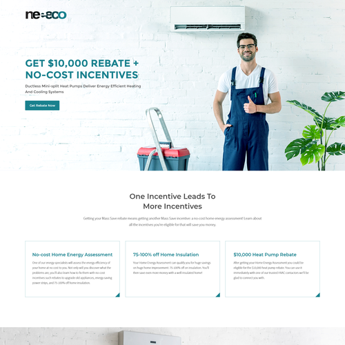 Plumbing design with the title 'Landing Page Design'