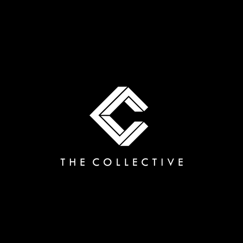 Production design with the title 'The COLLECTIVE - logo design proposal'