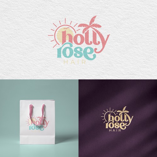 Nostalgic design with the title 'Beachy style logo'