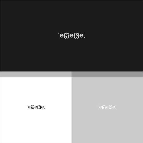 Ambigram design with the title 'emerge.'