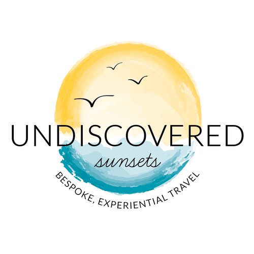 Travel agency brand with the title 'Travel Consultant: Undiscovered Sunsets'