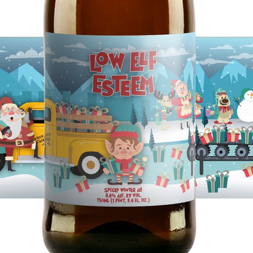 X-mas design with the title 'beer label'