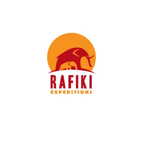 Safari design with the title 'Logo Design for Rafiki Expeditions'