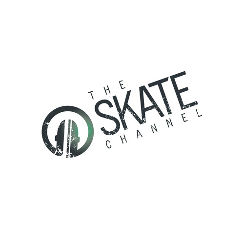 Skateboard design with the title 'The Skate Channel'
