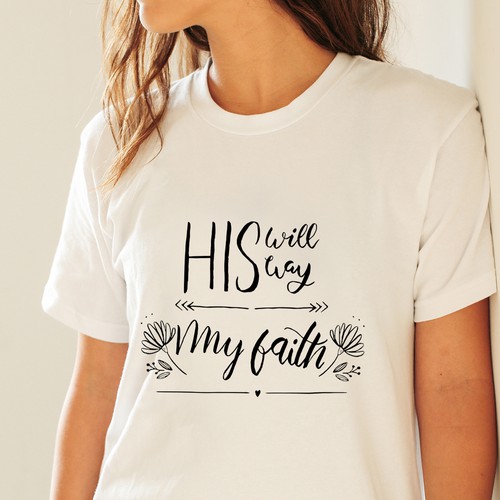 Quote t-shirt with the title 'Christian theme print'