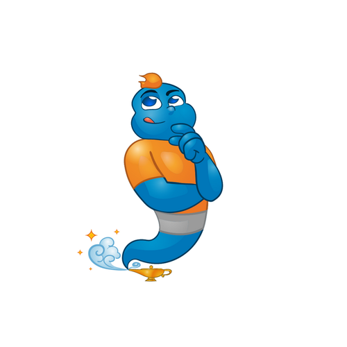 Genie design with the title 'Genie Mascot'