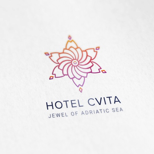 Coral design with the title 'Hotel Cvita'