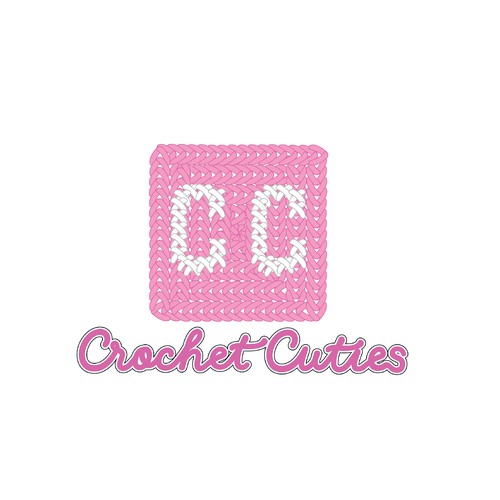 Crochet design with the title 'Crochet Cuties Logo Design'