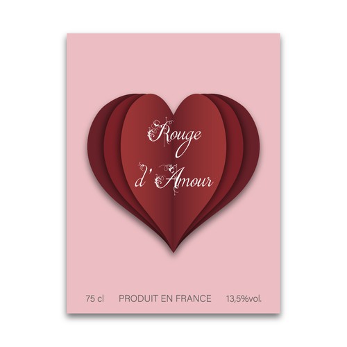 Red label with the title 'Rouge d'Amour'