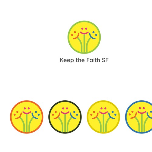 Fundraising logo with the title 'Keep the faith SF'