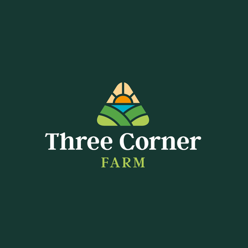 Corner logo with the title 'Three Corner Farm Logo'