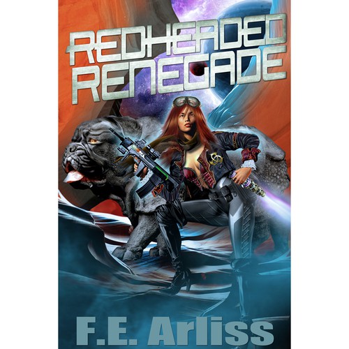 Warrior book cover with the title 'Sci-Fi cover design'