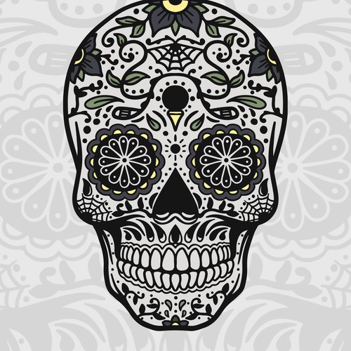 Tattoo artwork with the title 'Skull Patch'