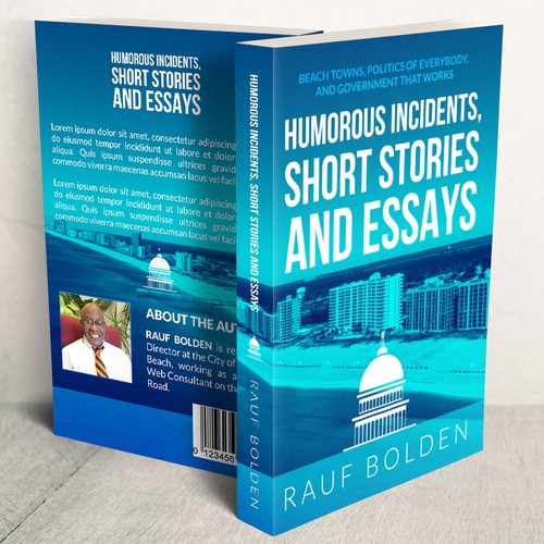 Humorous book cover with the title 'Humorous Incidents, Short Stories and Essays'