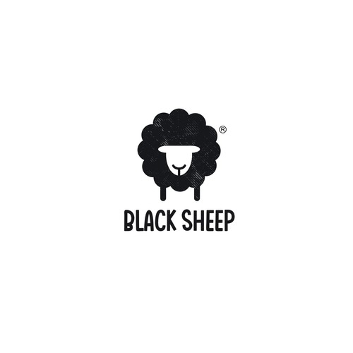Black sheep logo with the title 'Black Sheep Logo'