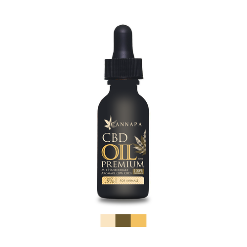 Luxurious label with the title 'Label Concept for CBD OIL'