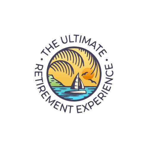 Holiday logo with the title 'Logo for Retirement Experience podcast'