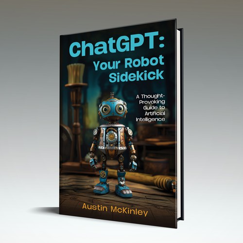 Creative book cover with the title 'Creative concept for ChatGPT book'