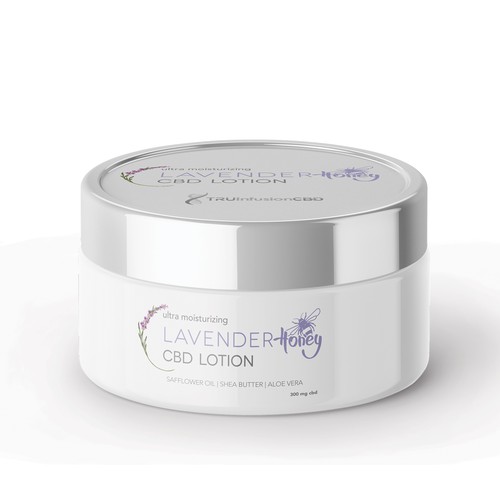 Lotion packaging with the title 'High class label for a CBD Lotion'