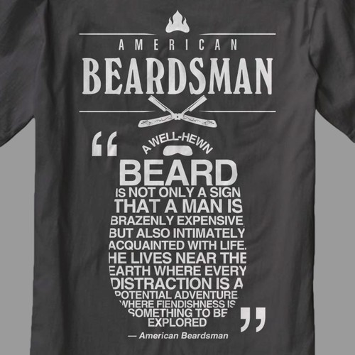 Beard t-shirt with the title 'Create a T-shirt for men's grooming line - Guaranteed Prize'