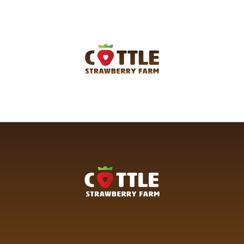 Strawberry logo with the title 'Logo for Cottle Strawberry Farm'