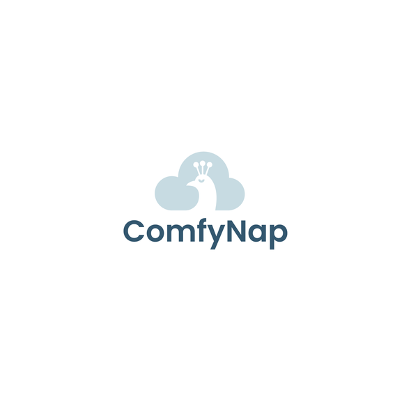 Peacock design with the title 'comfynap'